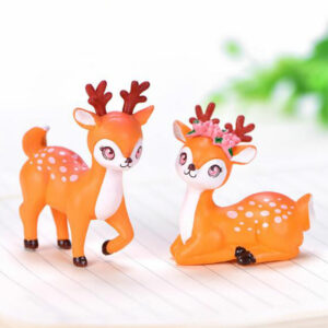 Artificial Plastic Deer Statue In Fairy Garden