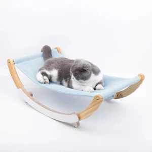 Comfortable Sunny Cat Hammock Bed Lounger Solid Wood