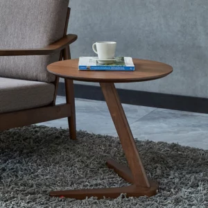 Round Coffee Table Small Bedside Table Brown