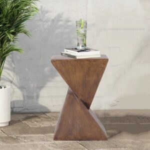 Concrete Accent Table, Modern Geometry Side Table
