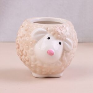 Nordic New Style Ceramic Animal Flower Pot Cartoon, Sheep