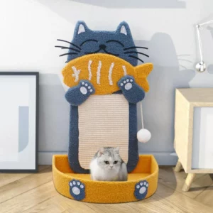 Pet Cat Scratch Pads Fish Shape Rest Bed Kitten Toy