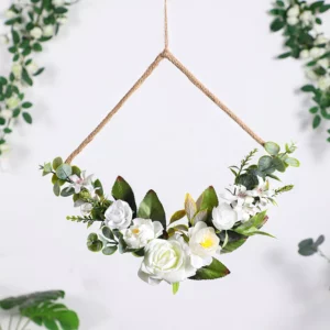 Hoop Wreath Artificial Flower and Vine Wreaths Garlands Wall Hanging Pendant