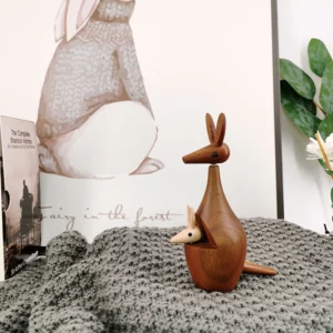 Teak Wood Kangaroo Home Decoration