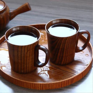 Handmade Tea Cup, Wooden Coffee Beer Mugs