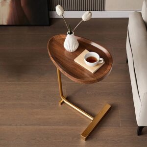 Simple Modern Side, Oval Coffee Table Solid Wood