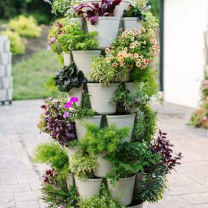 7 Tier GreenStalk Garden Leaf Vertical Planter - Basic Texture