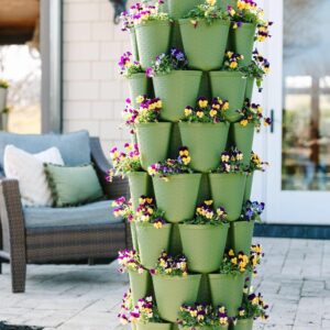 7 Tier GreenStalk Garden Leaf Vertical Planter - Basket Weave Texture
