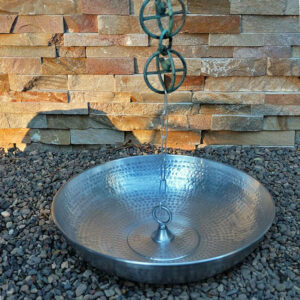 Hand Hammered Aluminum Dish with Loop