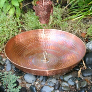 Hand Hammered Copper Dish with Loop